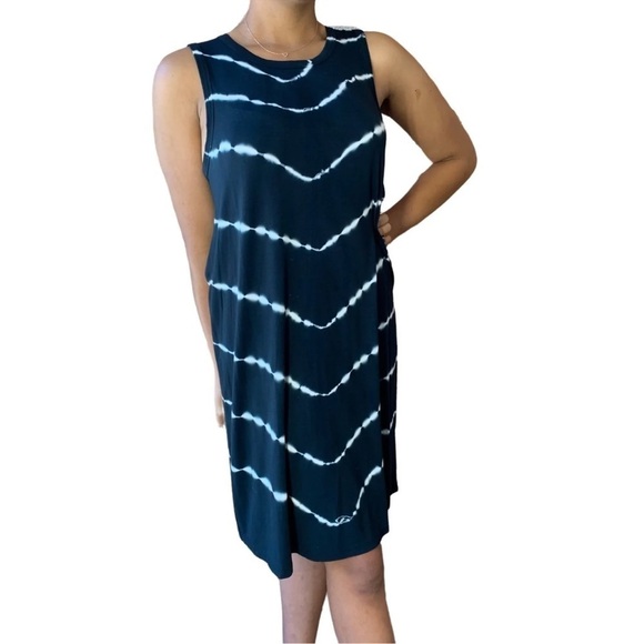 T&S by Thread & Supply Ladies Tie Dye Sleeveless Black White Size Large - Picture 4 of 10